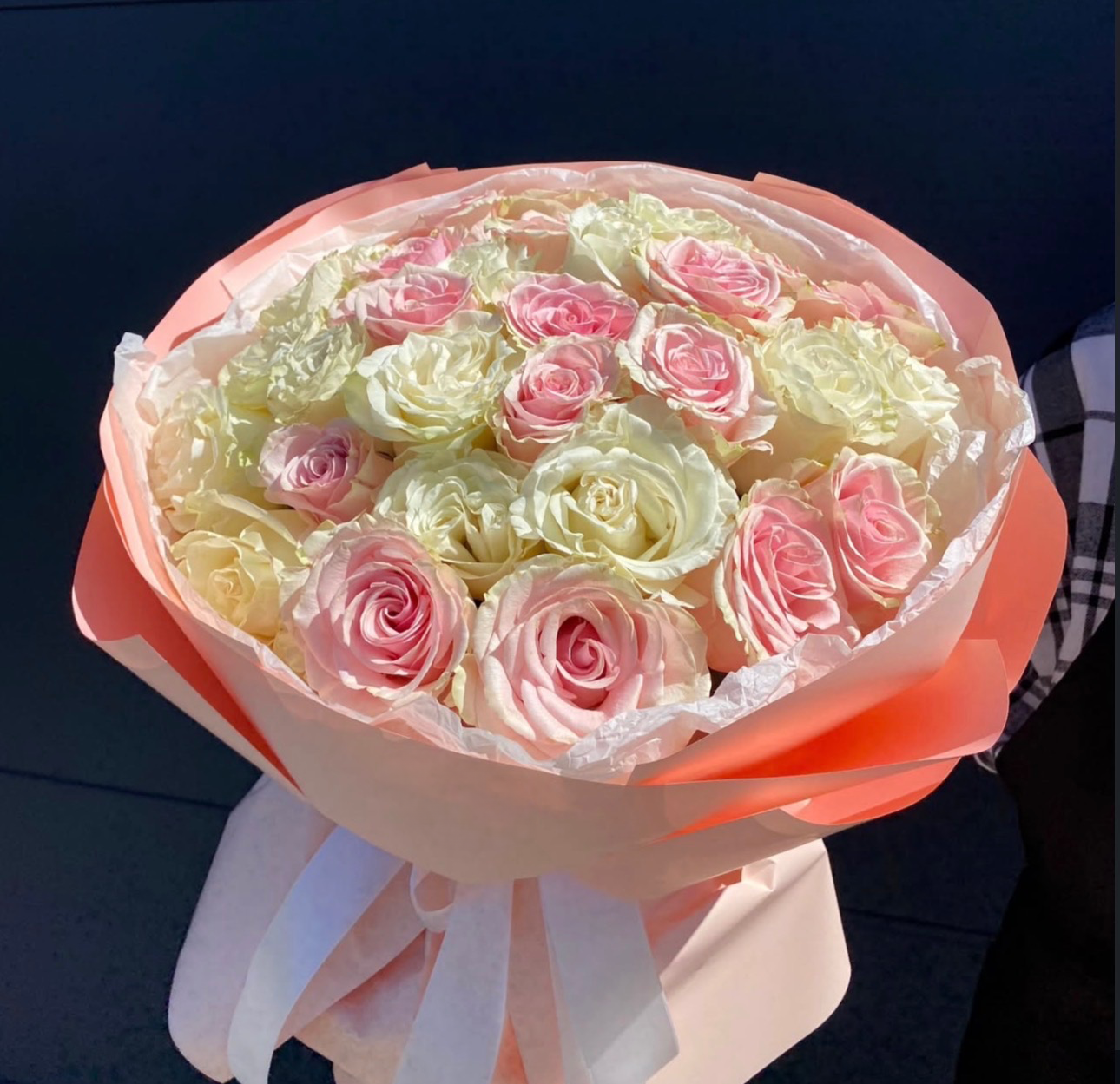 Baby Pink & White Roses